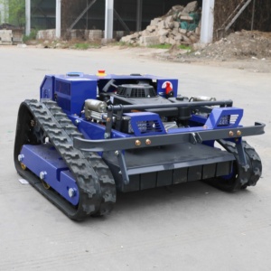 Potente Tosaerba Telecomandato <span class=keywords><strong>con</strong></span> <span class=keywords><strong>Avviamento</strong></span> <span class=keywords><strong>Elettrico</strong></span>, Cingoli in Gomma e Pala per Bonifica Terreni - Product Image 4