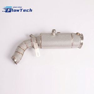 ท่อดาวน์ไปป์สแตนเลสแบบไหลสูงพร้อมแผ่นกันความร้อนสำหรับ Audi A4 A5 2.0T 2020+ ท่อไอเสียเพิ่มประสิทธิภาพ OPF - Product Image 2