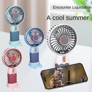 Mini Portable USB Rechargeable Plastic <b>Fan</b> for Kids 5V Air Cooling Three Wind Options <b>Stand</b> Lanyard Wearable Table Installation - Product Image 2