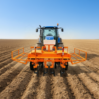 Machine à planter la canne à sucre et le manioc de type 2 rangs, entraînée par un tracteur 4 roues de 100 chevaux pour la plantation de graines de manioc