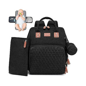 Muestra Gratuita, Logotipo Personalizado de Fábrica, Bolsa de Pañales Impermeable de Cuero Vegano, Mochila, Bolsa de Pañales, Bolsas de Bebé para Mamá - Product Image 5