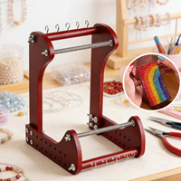 Machine à tisser les perles en bois réglable Hobbyworker avec outils, machine à tisser les perles professionnelle pour la fabrication de bracelets, colliers et bijoux DIY