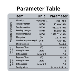 Antinsky มาตรฐานเรซิ่น3D Lite 405nm 1กก. ความแม่นยำสูงและการหดตัวของเรซิน3D ต่ำ - Product Image 6