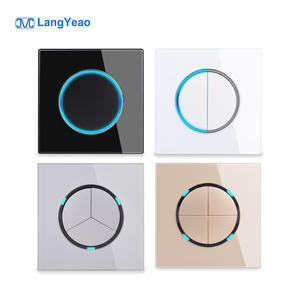 Настенный выключатель LangYeao со светодиодным индикатором, 1/<span class=keywords><strong>2</strong></span>/3/4 Gang 1/<span class=keywords><strong>2</strong></span> - Product Image 1