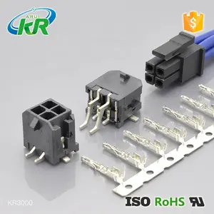 KR3000 몰 렉스 마이크로 맞는 microfit 성형 3.0 3mm 피치 2 3 4 6 7 8 핀 5pin PCB SMT 딥 웨이퍼 여성 남성 와이어 보드 커넥터