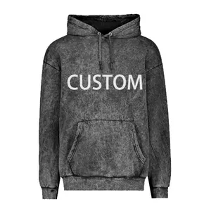 stone acid washed drop shoulder heavy distressed distressed grey heavyweight mineral hoodie acid washed hoodie