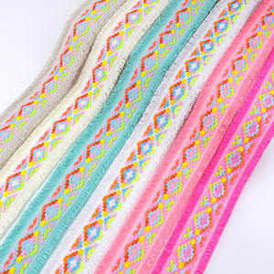 Meetee — sangles en <span class=keywords><strong>Jacquard</strong></span> à franges pour vêtements, 10 pièces, bande décorative, bricolage, garnitures, dentelle, couture, col de vêtements, artisanat, AP539 - Product Image 4