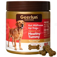 Complément alimentaire pour animaux de compagnie OEM ODM avec colostrum, oméga-3, soutien digestif, renforcement immunitaire, probiotique pour chien sous forme de bouchées molles