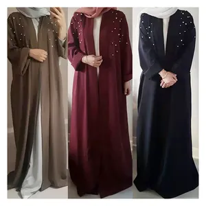 Aanpasbare Logo Flesopener Habillement Femme Nouvelle Tendance Haut Open Abaya Moslim Kaftan