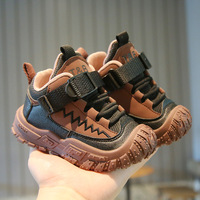 Chaussures de course décontractées respirantes pour enfants, baskets en PU pour le printemps et l'automne, chaussures d'extérieur pour enfants