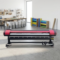 Printer Eco Solvent Komersial 2.2m dengan Roller Tekanan Terenkripsi, Tinta CMYK untuk Produksi Flex Banner, Stiker Kendaraan, dan Mural Dinding