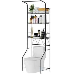 Excellent Material bathroom Washing machine shelving flip floor-to-ceiling balcony stainless steel storage rack toilet shelf