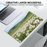 Tapis de souris de jeu de bureau personnalisé XXL carré de grande taille en caoutchouc naturel antidérapant non toxique avec bord cousu et sublimation