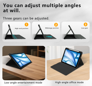 เคสคีย์บอร์ดแบบพับได้ SYX สำหรับ <span class=keywords><strong>iPad</strong></span> 10.9 นิ้ว พร้อมแผ่นรองเขียนแบบมัลติทัช ช่องใส่ปากกา <span class=keywords><strong>รองรับ</strong></span>หลายสี - Product Image 2