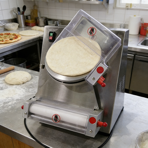 Presse <span class=keywords><strong>à</strong></span> pizza industrielle en acier inoxydable 30/40 cm, machine <span class=keywords><strong>à</strong></span> former la <span class=keywords><strong>pâte</strong></span>, épaisseur réglable de 0,5 <span class=keywords><strong>à</strong></span> 5,5 mm pour pizzeria - Product Image 3