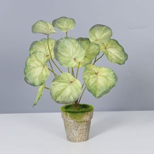Plante en pot artificielle Dream Castle, feuilles miroir, bonsaï, décoration de bureau, intérieur, café, verdure - Product Image 2