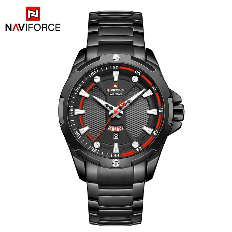 NAVIFORCE NF9161 Fashion Quartz Watches Men Wrist Brand Casual Stainless Steel Day Date Watch