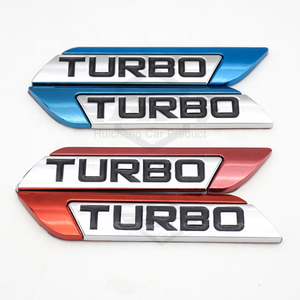 Autocollant d'emblème de badge de coffre arrière de voiture en métal 3D universel TURBO pour Audi BMW Ford VW Skoda Peugeot <span class=keywords><strong>Renault</strong></span> Hyundai - Product Image 1