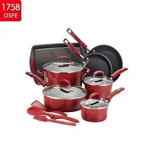 High Quality Combination Household Kitchen Utensils Aluminium Kitchen Nonstick Cookware Sets