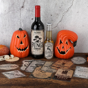 12 Etiquetas Adhesivas de Papel con Diseño de Poción Mágica Retro para Halloween, Impresas con UV, Decoración para Fiestas de Vino - Product Image 6