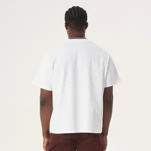 Custom Plus Size Men's T-Shirts Standard Fit 100% Cotton Cropped Boxy Fit T Shirt Oversized Crop Top T-shirt Men