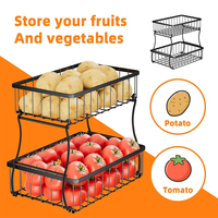 Panier de rangement pour fruits et légumes en métal durable de haute qualité, écologique, pour la cuisine et la salle à manger