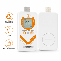 Enregistreur de données de température fiable : Rapport PDF crypté, enregistreur USB pour la conservation de la viande et des fruits