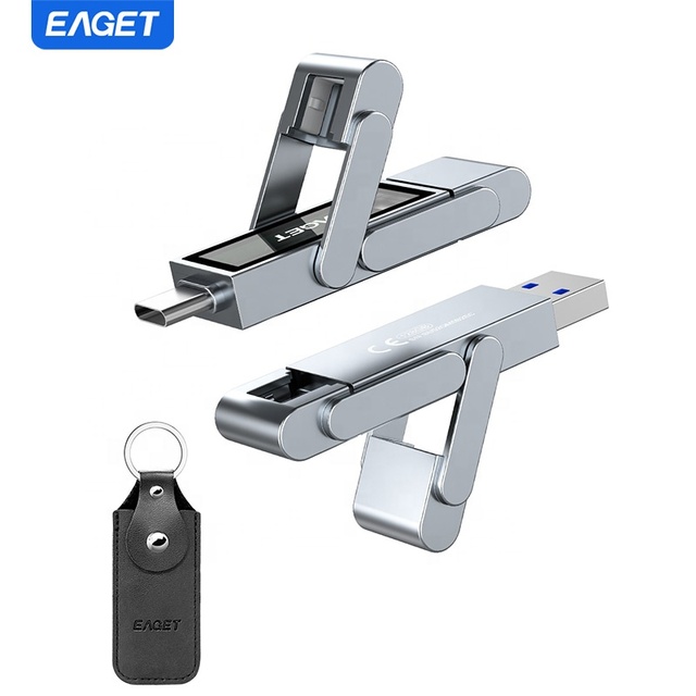 EAGET SU52 USB Flash Drive 256GB 512GB 1TB USB 3.2 Dual-purpose Dual-interface Metal Mobile Phone and Computer Type-C PenDrive