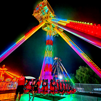 Extrême 180 °   Manège à Pendule Oscillant pour Parc d'Attractions, Attraction à Haute Intensité avec Double Système de Sangles d'Épaule
