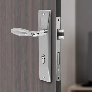 Mortise Madeira Alumínio Fechadura Da Porta Para Porta Do Portão Moderno Mecânico Home Bloqueio Da Porta Cilindro Com Chave