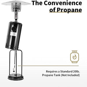 Chauffage d'extérieur au propane avec vanne en cuivre, compatible GPL/butane, design moderne, support de chauffage - Product Image 5