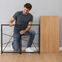 Modern bureau voor thuisgebruik, studentenbureau, eenvoudig opklapbaar bureau, ruimtebesparend bureau