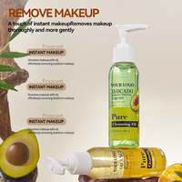 Huile Démaquillante Végane à l'Avocat et à l'Extrait d'Orange, Formule Douce 100ml pour le Démaquillage avec Parfum, OEM, Logo Personnalisé