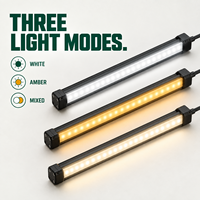 Barre lumineuse LED de camping 60 cm 9W, nouvelle, double couleur, dimmable, blanc ambre, lumière mixte, magnétique, 12V 24V pour voiture et camping-car