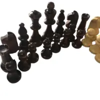 शीर्ष गुणवत्ता थोक 3.5 इंच लकड़ी शतरंज टुकड़े