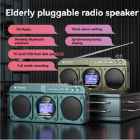 F28 speaker MP3 Walkman luar ruangan, speaker nirkabel kartu, kualitas suara Hi-fi, tampilan lirik Jam LED portabel F28