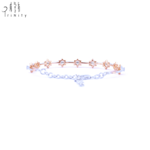 Lujo personalizado 18K sólido blanco oro rosa boda brazalete Real Natural brillante corte diamantes moda Simple elegante uso diario para - Product Image 2