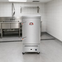 Machine à vapeur alimentaire à gaz 12 plateaux, chauffage rapide, poignée anti-brûlure, pour cantine, maïs et pommes de terre