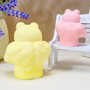 הגעה חדשה שרירים סיליקון דוב בצורת עובש לנרות ארומתרפיה - Product Image 4