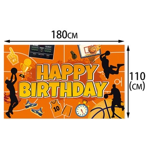 LINDOJUNI Toile de fond pour fête d'anniversaire sur le thème du basketball, fournitures pour fête sportive - Product Image 5