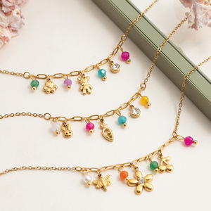 Bracelets à breloques tendance, chaîne dorée multicouche, pendentif animal, bijoux pour femmes, cadeau - Product Image 2
