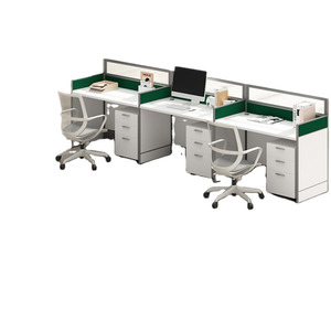 8 Người Chỗ Ngồi Không Gian Mở Văn Phòng Màn Hình Máy Tính Bàn Nội Thất Mặt Để Mặt Workstation - Product Image 3