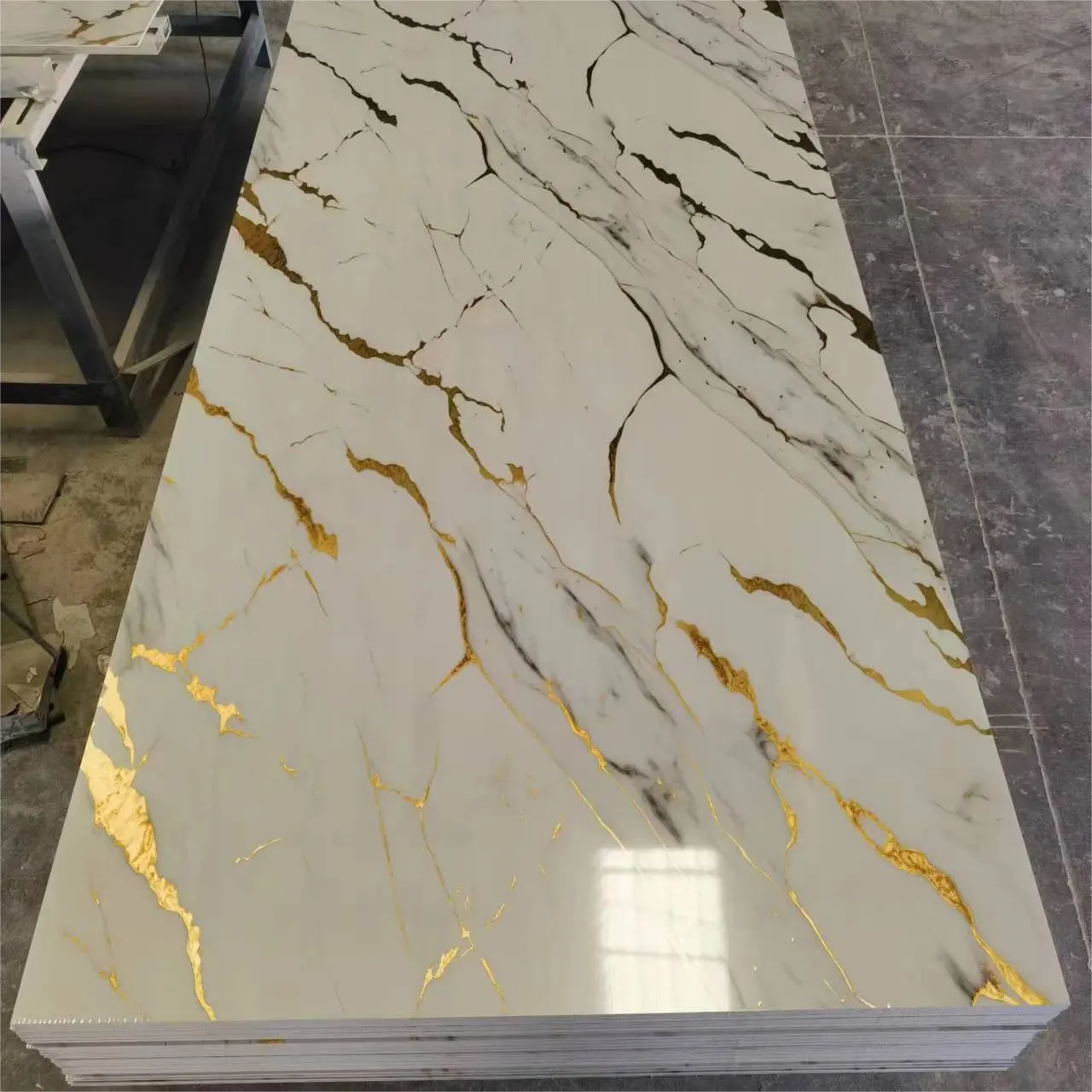 High quality decorative marble alternative PVC UV marble sheet uv coating pvc marble sheet wall panel