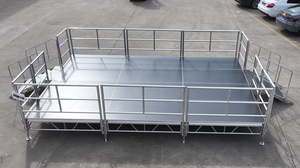 เวทีแบบโมดูลาร์ทรงสี่เหลี่ยม อลูมิเนียมอัลลอยด์ แข็งแรง รับน้ำหนักได้มาก เหมาะสำหรับงานคอนเสิร์ต งานแต่งงาน งานกลางแจ้ง แบบพกพา ติดตั้งง่าย - Product Image 3