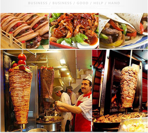 Machine à shawarma commerciale, gril à kebab doner, gril à gyro, gril à shawarma au gaz ou électrique, <span class=keywords><strong>rôtissoire</strong></span> à viande rotative pour restaurant, fast-food - Product Image 2