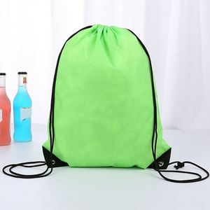 Custom Nylon Reusable 210d Polyester <b>Drawstring</b> <b>Backpack</b> for School Gym Sports Travel Mountaineering Yoga - Product Image 3
