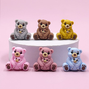 Baby Teething <b>Beads</b> Bear Shape <b>Silicone</b> Food Grade 0 24 Months Unisex Soft Toy - Product Image 3