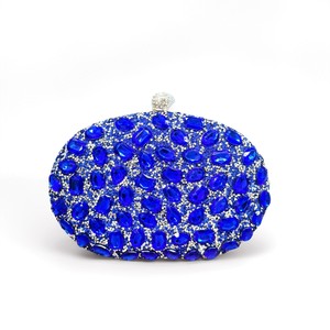 Bolso de Mano Ovalado con Diamantes Grandes para Mujer, Bolso de Fiesta, Bolso de Noche con Pedrería - Product Image 3