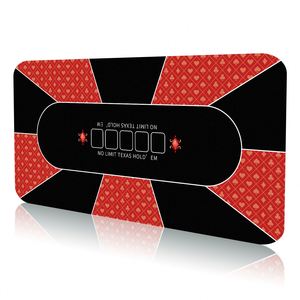 Portable Eco-Friendly Silicone Square Corners Customizable Texas Hold'em Poker <b>Mat</b> Non-Slip Table Game Layout with Carry Bag - Product Image 3