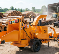 Broyeur de bois robuste 55 kW, entrée maximale de 35 cm, broyeur de branches d'arbres, machine à broyer le bois pour la foresterie